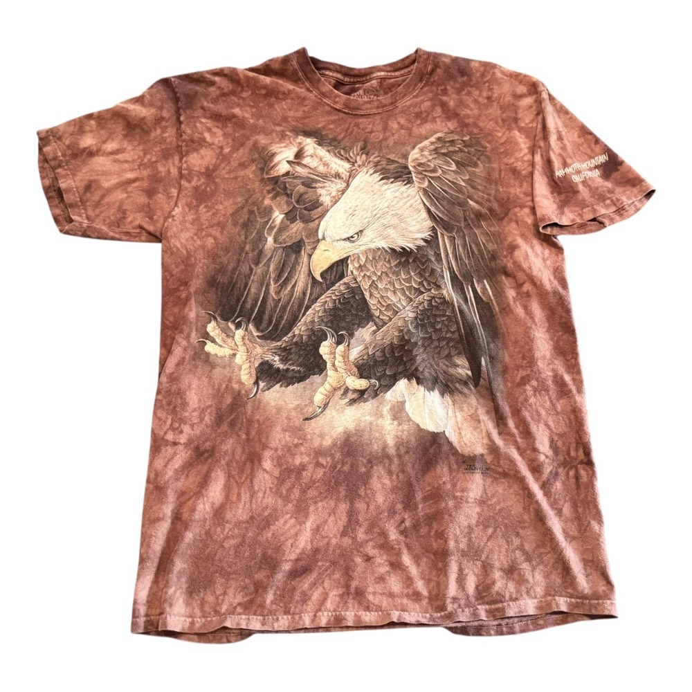The Mountain Eagle Graphic T-Shirt Tie Dye Mammoth Mountain California Size L